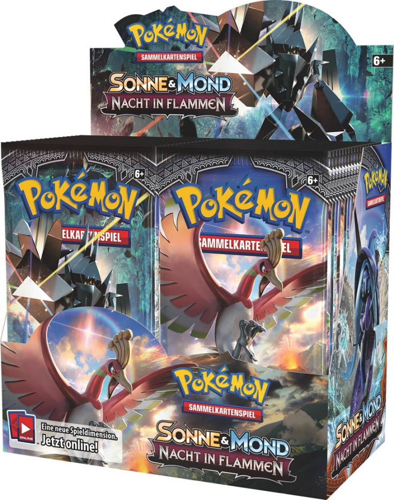 Pokémon-Sammelkartenspiel-Erweiterung Sonne & Mond - Nacht in Flammen